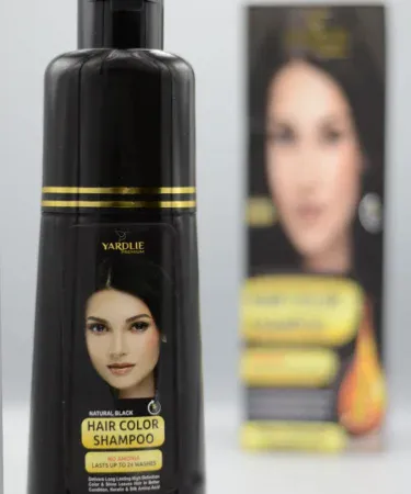 Yardlie Premium Natural Black Hair Color Shampoo 200ml – UK based formula, 100% grey coverage, ammonia‑free, 5‑in‑1 care bottle