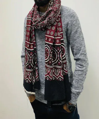 Premium Sindhi Ajrak and cotton shawl collection – hand‑crafted block print designs for men, women and girls