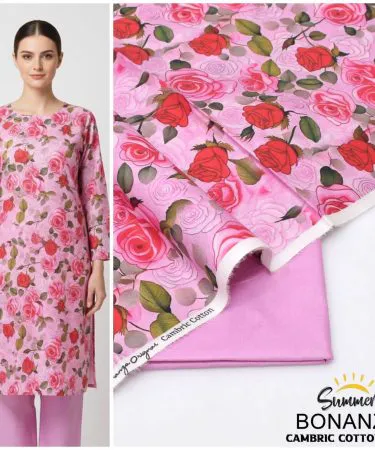 Style Mart 2‑piece cambric cotton printed shirt and plain trouser set – premium men’s casual wear