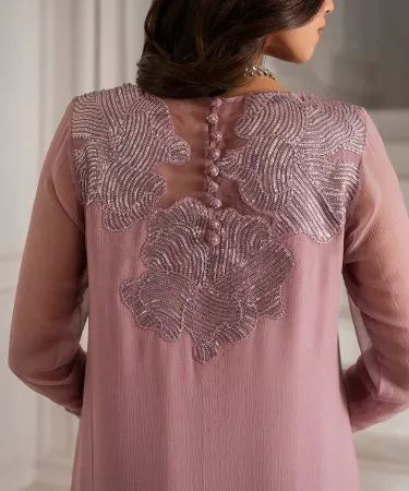 Stylemart Izinik brand chiffon full front embroidered organza heavy dupatta with plain back – ready to wear, imagecaption=Elegant Izinik chiffon organza dupatta from Stylemart – perfect for weddings and parties,