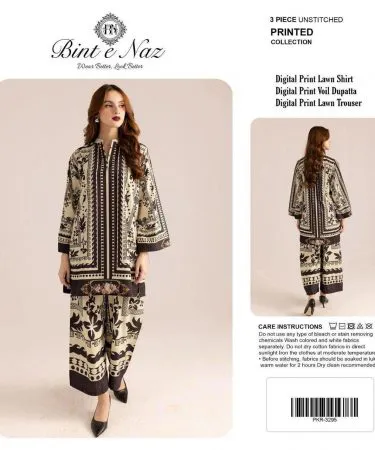 Stylemart Bintanaz lawn collection printed shirt, dupatta and trouser set – premium quality , imagecaption=Premium Bintanaz lawn set from Stylemart – available on Khareedo & Kharedo with Check on Delivery ,
