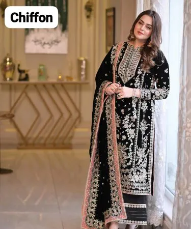 Stylemart Aneela's Wedding Collection full heavy embroidered ready-to-wear dupatta and dull silk trouser, imagecaption=Exquisite full heavy embroidered ready-to-wear dupatta paired with a luxurious dull silk trouser from Stylemart's Aneela's Wedding Collection.**