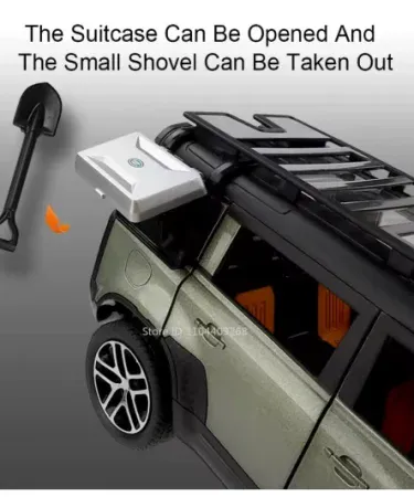 1:24 Land Rover Defender officially licensed alloy diecast model car with pull‑back action, LED lights and openable doors, metal SUV toy vehicle, premium detail, Khareedo Kharedo Pakistan
