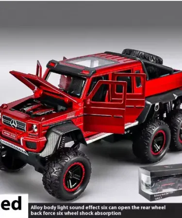 1:22 Mercedes Benz AMG G63 6X6 alloy diecast model with metal body, light & sound effects, pull‑back action and openable doors – Khareedo
