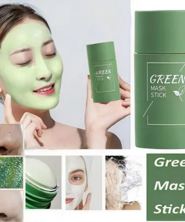 Green Mask Stick cream face mask for anti‑ageing, pore reduction and acne control – free delivery Pakistan, imagecaption=Green Mask Stick – Moisturising Anti‑Ageing Face Mask with Free Delivery and Check‑on‑Delivery service.
