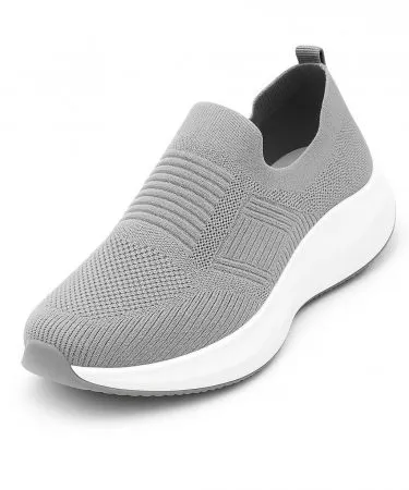 8517 Skechers Grey Men's Walking Shoes PVC plain pattern