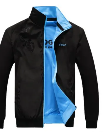 Spring and Autumn New Men’s Sports Casual Jacket – Red Double‑sided Thin Jacket with Vertical Collar, imagecaption=Red double‑sided sports casual jacket for men and youth – perfect for spring and autumn seasons,