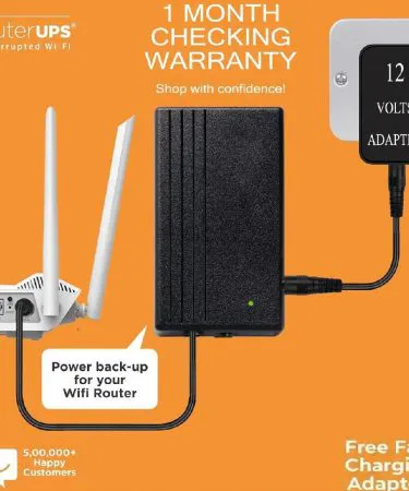 Mini-UPS-Powerbank-12V-for-WiFi-Router-TP-Link-Tenda-PTCL-Fiber-with-Adapter**