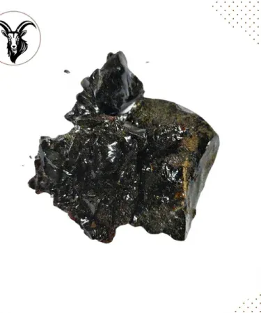 Premium pure shilajit resin in amber jar, imagecaption=Pure Shilajit Resin – 10 g jar from Khareedo | Kharedo,