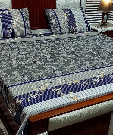 King size double bedsheet set with two plush pillows – luxurious bedroom comfort, premium cotton blend