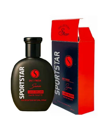 Sania Mazari Sportstar 24/7 Fresh Eau de Toilette 100ml bottle, sleek matte design, citrus‑floral‑woody fragrance