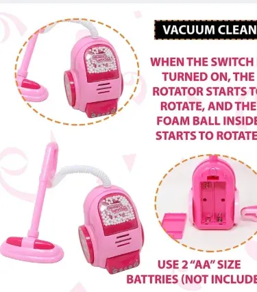 Happy Family 4‑in‑1 Pretend Play Kitchen Toy Set with mini washing machine, iron, vacuum cleaner and sewing machine for kids