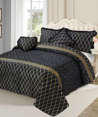 MARDIAN-5-PCS-FANCY-PLATTED-Bedsheet-Set-Sweet-Velvet-Executive-Quality**