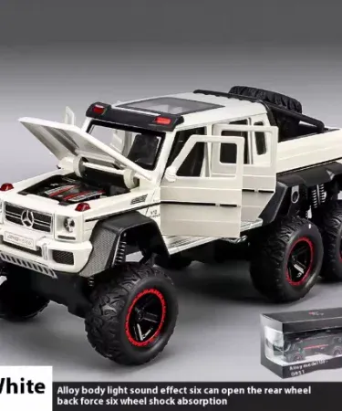1:22 Mercedes Benz AMG G63 6X6 alloy diecast model with metal body, light & sound effects, pull‑back action and openable doors – Khareedo