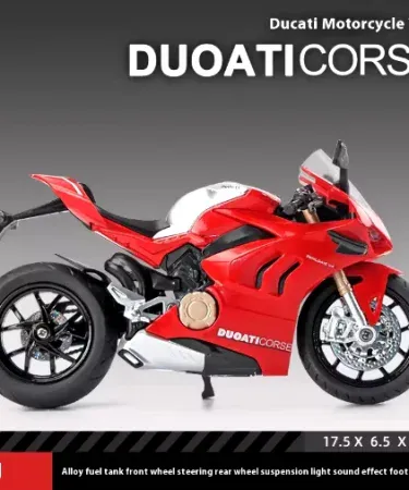 1:8 scale Ducati Panigale V4S diecast motorcycle with alloy metal body, realistic details, steering and suspension , imagecaption=Detailed 1:8 Ducati Panigale V4S diecast bike – perfect for collectors and display enthusiasts ,