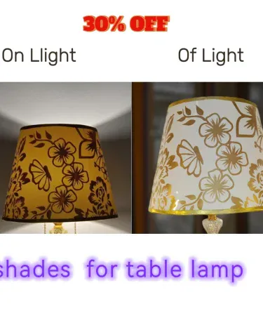 8‑inch classic floral table lamp shade – durable light cover for bedside and living‑room lamps (shade only)