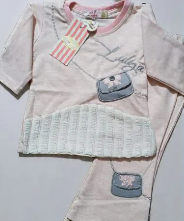 2pc pink winter dress for baby girl – shirt and trouser set, 8 months to 5 years, Khareedo Kharedo