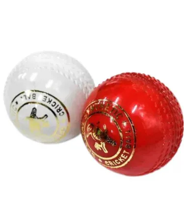 Hard Plastic Cricket Practice Ball – Red & White – durable training ball for cricket practice