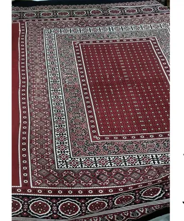 Premium Sindhi Ajrak for Men and Girls – elegant cotton shawl with authentic block‑print patterns, handcrafted in Pakistan