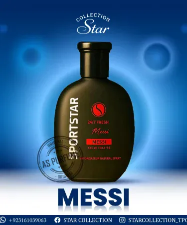 SPORTSTAR 24/7 Fresh Messi Eau De Toilette bottle – original fragrance by Star Collection, imagecaption=SPORTSTAR 24/7 Fresh Messi Eau De Toilette – long‑lasting, 100 % original perfume available on Khareedo | Kharedo.