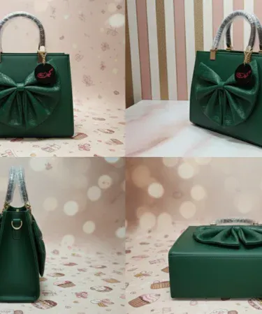 Winter Bow Ladies Hand Bag in stylish PU leather, perfect for party and daily use,