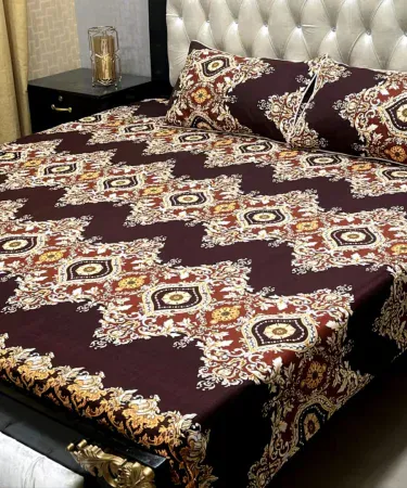 King Size 100% Cotton Bedsheet with 2 Pillow Covers – soft, breathable, premium quality bedroom linen set, imagecaption=Premium King Size 100% Cotton Bedsheet with matching pillow covers – perfect for a luxurious and comfortable sleep.