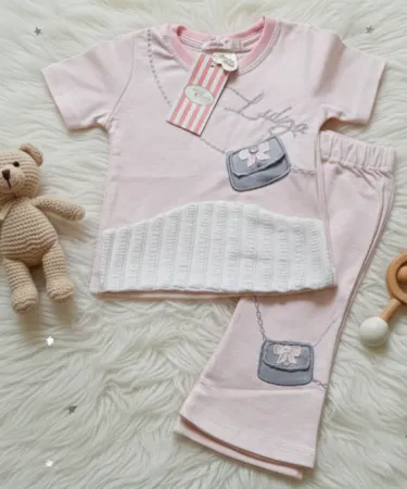 2pc pink winter dress for baby girl – shirt and trouser set, 8 months to 5 years, Khareedo Kharedo