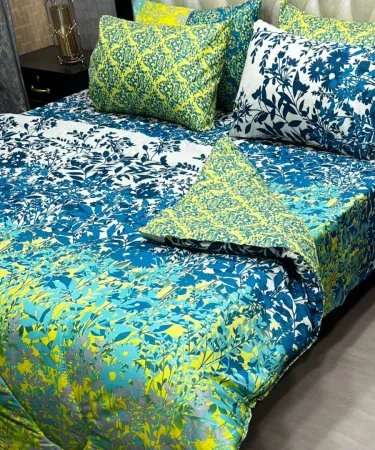 Printed Soft King Size 6pc Vicky Razai Duvet Set with Pillow Covers – premium king‑size bedding set displayed on a stylish bedroom