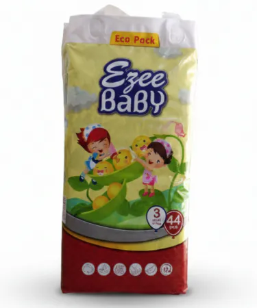 EZEE Baby Diapers Medium 44 pcs – soft breathable aloe vera gel diaper pack for infants