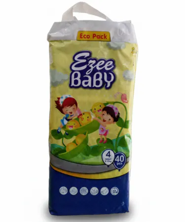 EZEE BABY DIAPERS LARGE 40 PCS pack with aloe vera gel towel sheets and elastic band magic strip