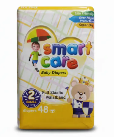 SMART CARE Diapers Small 48 pcs – soft breathable aloe vera gel center, elastic band, magic strip for babies, packaged for delivery in Pakistan, imagecaption=SMART CARE Diapers Small (48 pcs) – premium comfort and protection for infants, available on Khareedo | Kharedo with Check on Delivery.