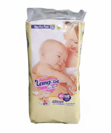 LANGOOT Baby Diapers New Born 40 pcs – soft breathable Aloe Vera gel center, elastic band, magic strip, COD delivery by Khareedo & Kharedo
