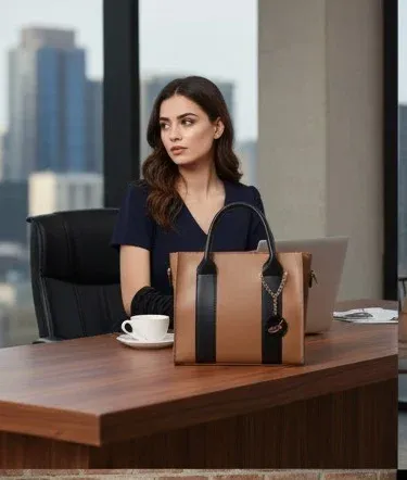 Keef Italian Tote Ladies Hand Bag premium PU leather shoulder bag in elegant design , imagecaption=Keef Italian Tote – stylish premium PU leather bag for office and daily use, available on Khareedo & Kharedo ,