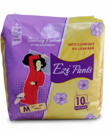 EZI Pants Sanitary Pads Med 10 pcs pack – premium pant‑style sanitary pads for medium flow