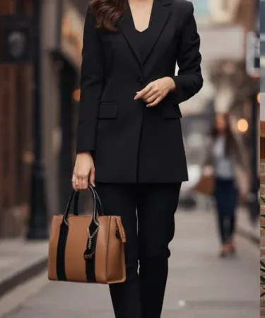 Keef Italian Tote Ladies Hand Bag premium PU leather shoulder bag in elegant design , imagecaption=Keef Italian Tote – stylish premium PU leather bag for office and daily use, available on Khareedo & Kharedo ,