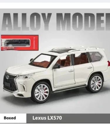 1:24 Lexus LX570 Officially Licensed Alloy Diecast Model Car – metal SUV toy with LED lights, pull‑back action and openable doors, hood & trunk. , imagecaption=Premium 1:24 Lexus LX570 diecast SUV toy – perfect for kids, collectors & gifting, featuring lights, pull‑back and fully openable parts.
