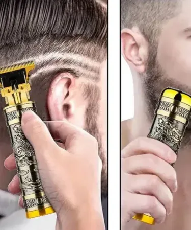 3‑in‑1 rechargeable hair trimmer for men – clipper, shaver & nose/ear grooming device, USB charging, stainless steel cutter head, multiple combs, compact design