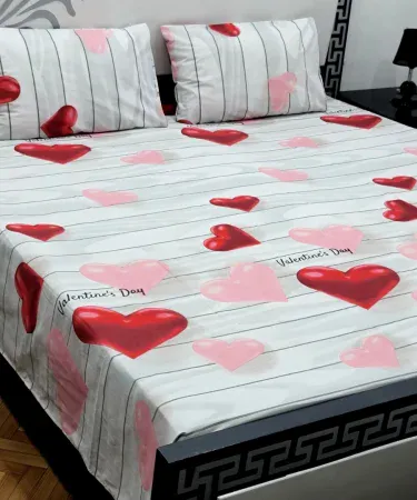 King size double bedsheet set with two plush pillows on a neatly made bed, imagecaption=Luxurious king size double bedsheet set with 2 pillows – perfect for a comfortable bedroom,