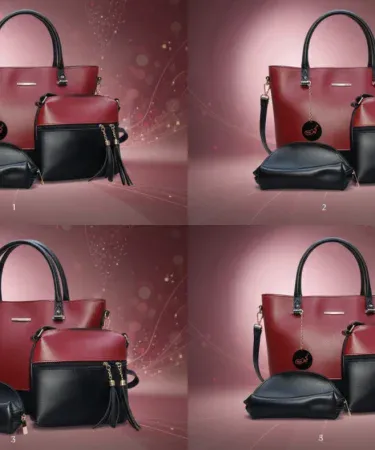 Hand bag Zeenat Style 3‑piece crossbody bag set for girls – trendy women’s handbag collection