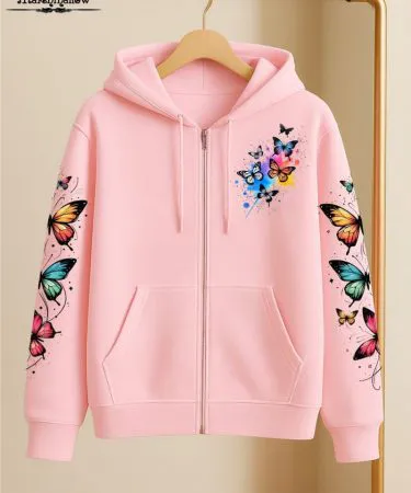 Soft-Fleece-Zipper-Hoodie-for-Girls-with-DTF-Print-in-Pakistan**