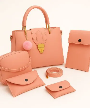 5‑pcs‑high‑quality‑synthetic‑leather‑shoulder‑bags‑Khareedo‑Kharedo‑online‑shopping