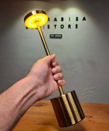 Rechargeable USB‑C Dimmable Metal Touch LED Table Lamp – modern bedside and study lamp for bedroom and office