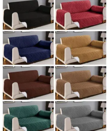 Micro Wording Non‑Woven Premium Ultrasonic Sofa Cover for 5‑7 Seater in vibrant colors, stretch‑fit design, high‑quality fabric.