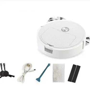 Original Big Size Smart Sweeping Robot mini sweeper wireless vacuum cleaner in a modern Pakistani home, cleaning hardwood floor
