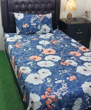 New Design Export Cotton Single Bedsheet with 1 Pillow Cover – soft, breathable cotton bedding for single beds, premium quality, COD available across Pakistan, imagecaption=Premium export‑grade cotton single bedsheet with matching pillow cover – perfect for a cozy single bed,