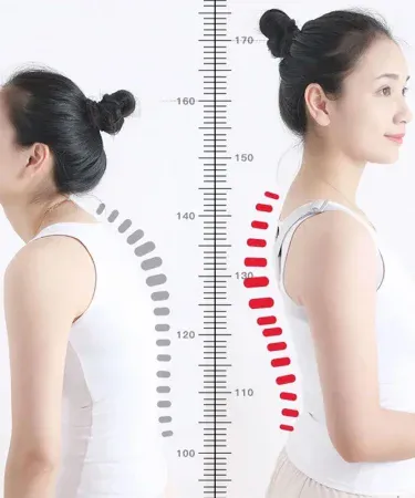 Smart Belt Electric Vibrational Posture Corrector with USB charger, adjustable back brace for pain relief