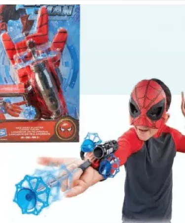Spider Shooter Amazing Spiderman Costume Glove Toy – Web Dart Shooter for Kids, imagecaption=Kids enjoying the Spider Shooter Amazing Spiderman Web Dart Launcher – available at Khareedo | Kharedo.
