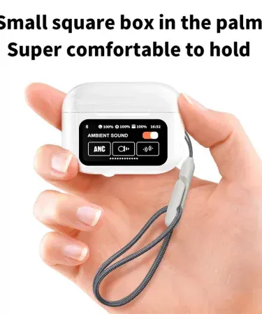 Airpro 2 A9 Air‑pods with sleek touch display and premium earbud design , imagecaption=Airpro 2 With Touch Display – Premium Sound Quality and Seamless Control ,