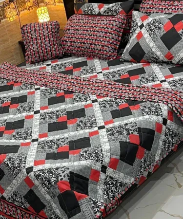7‑Piece Quilted Comforter Set with King‑Size Bedsheet – Luxury Winter Bedding Set – Khareedo | Kharedo, imagecaption=Luxurious 7‑piece quilted comforter and king‑size bedsheet set perfect for winter bedrooms.