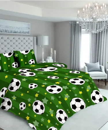 King size double cotton cartoon printed kids bedsheet in vibrant colors, perfect for a playful bedroom.